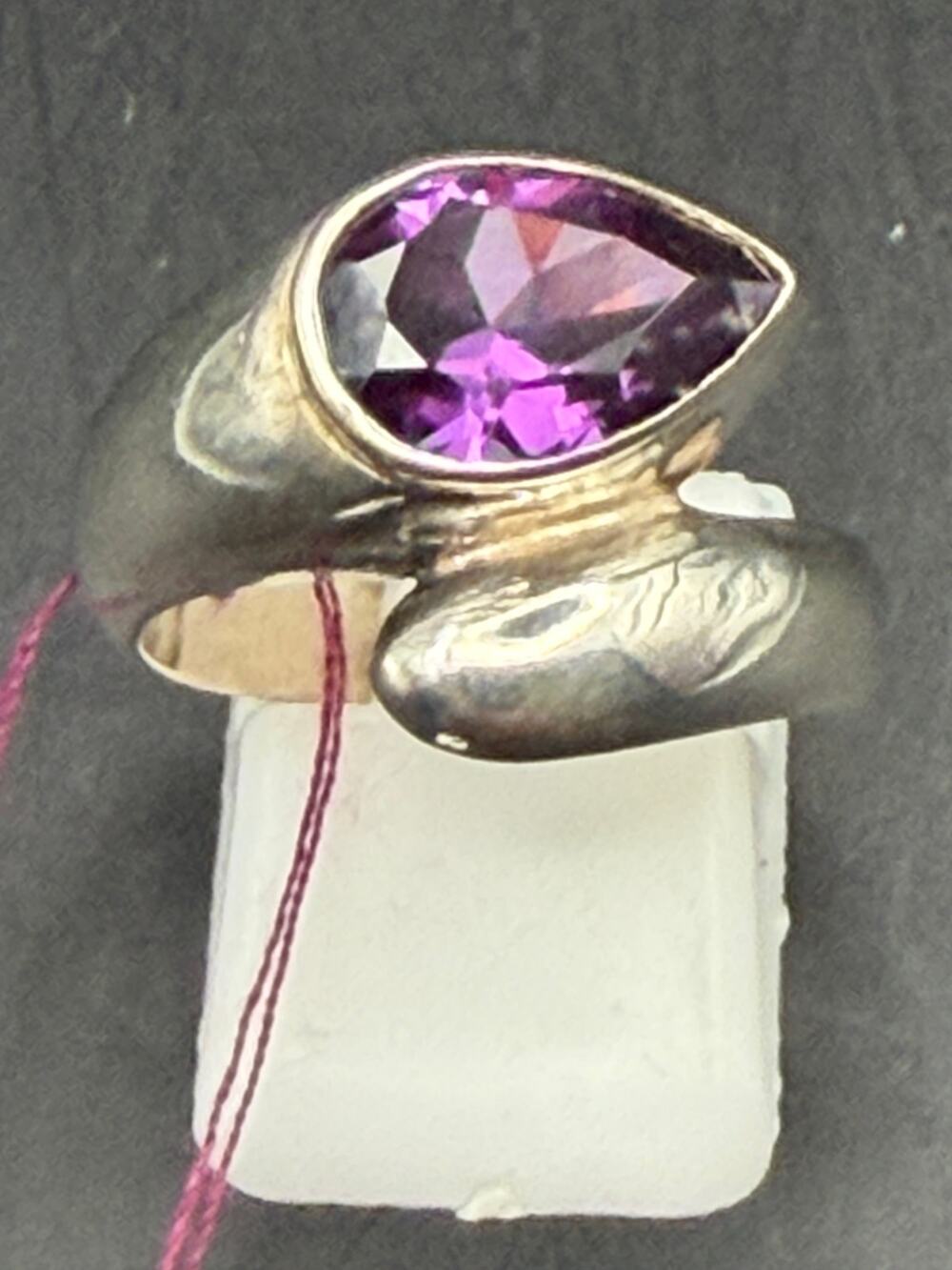 Vintage "New" Sterling Silver Mexico Stone Inlay Ring Size